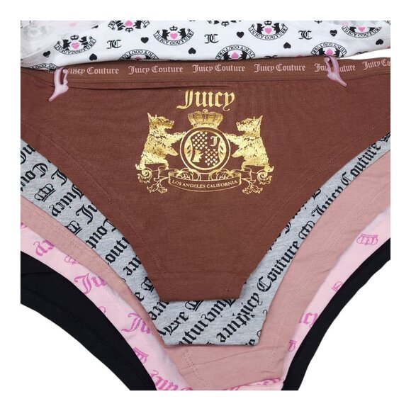Juicy Couture Womens 7 Pk Bikini Cheeky Panties Intimates Assorted Colors Size L - Picture 9 of 14